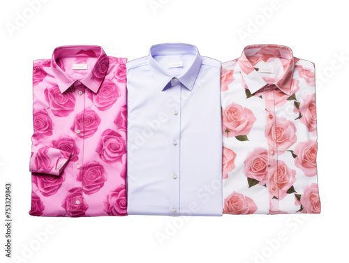 Set of rose shirt isolated on transparent background, transparency image, removed background © transparentfritz