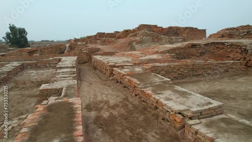 Brick Foundations of Mohenjo Daro - A Glimpse into Ancient Urban Life