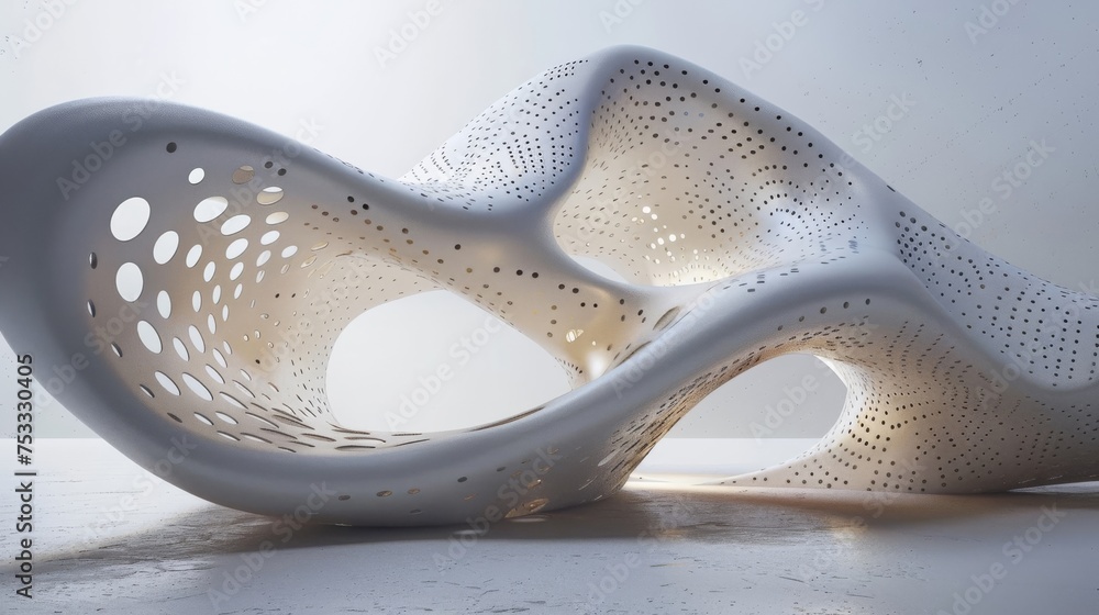 Futuristic Porous Structure: Light and Shadow Play Futuristic Porous Structure: Light and Shadow Play