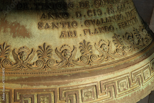 One of the seven bells of the Leaning Tower of Pisa photo