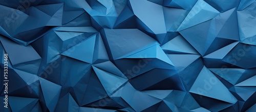 Texture of crumpled blue paper grid © LukaszDesign