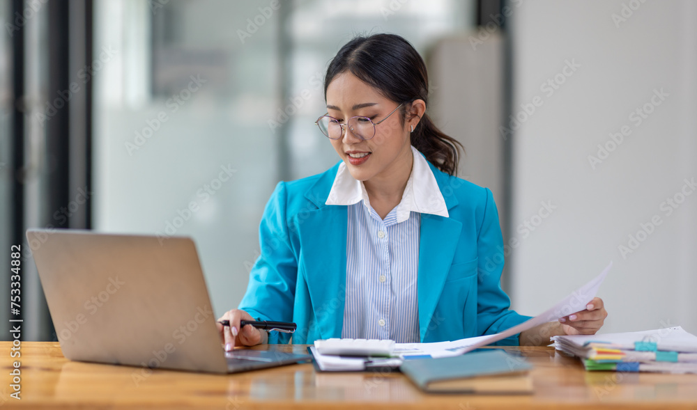 Business Documents, Auditor businesswoman checking searching document legal prepare paperwork or report for analysis TAX time,accountant Documents data contract partner deal in workplace office
Business Documents, Auditor businesswoman checking searching document legal prepare paperwork or report for analysis TAX time,accountant Documents data contract partner deal in workplace office