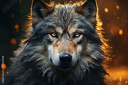 colorful Gray Wolf © Dicky