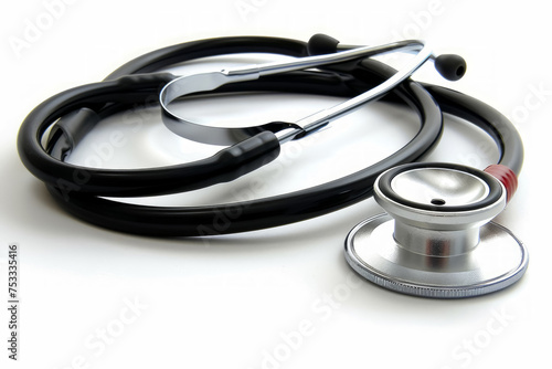 professional medical stethoscope isolated on white background