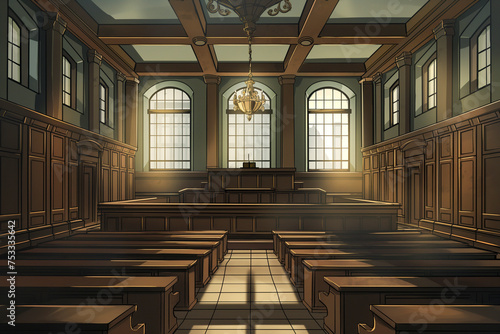 Empty courtroom or courtroom