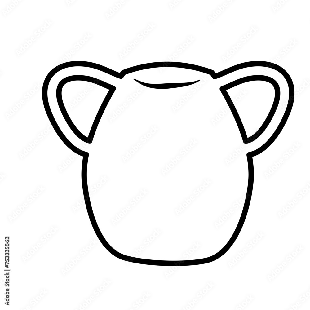 Scandinavian Pot Outline Vector Scandinavian Pot Outline Vector
