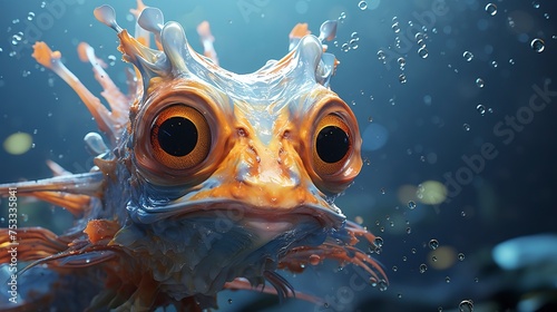 Underwater wildlife documentation by 3D character photo