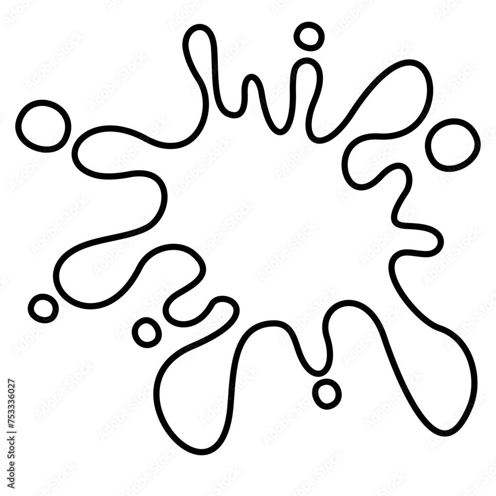 Obraz premium Black Splash Vector Outline