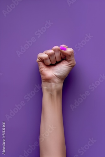 Powerful image of a clenched fist held high, symbolizing strength and defiance