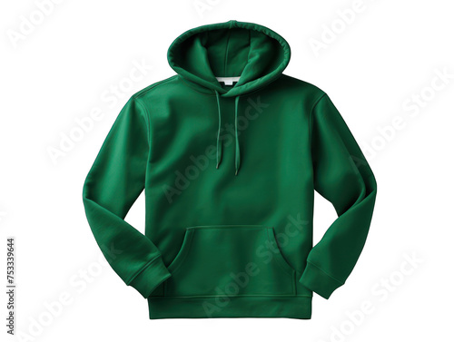 dark green hoodie isolated on transparent background, transparency image, removed background © transparentfritz