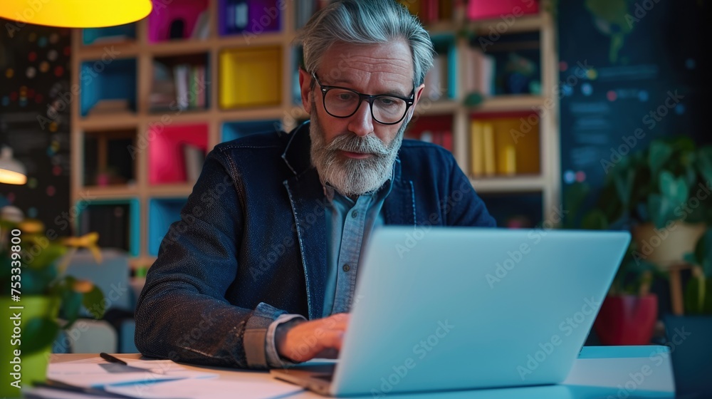 Man works on a laptop
Man works on a laptop