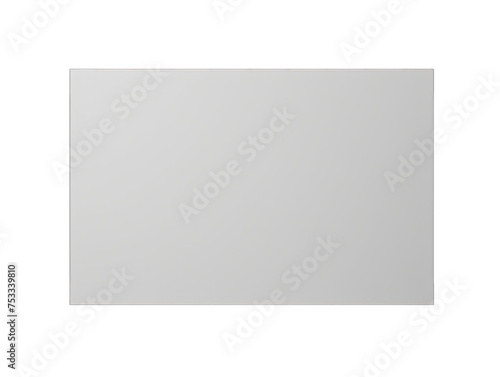 gray blank paper isolated on transparent background, transparency image, removed background © transparentfritz
