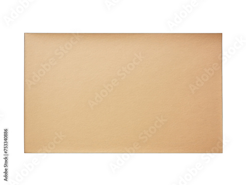 beige blank paper isolated on transparent background, transparency image, removed background © transparentfritz