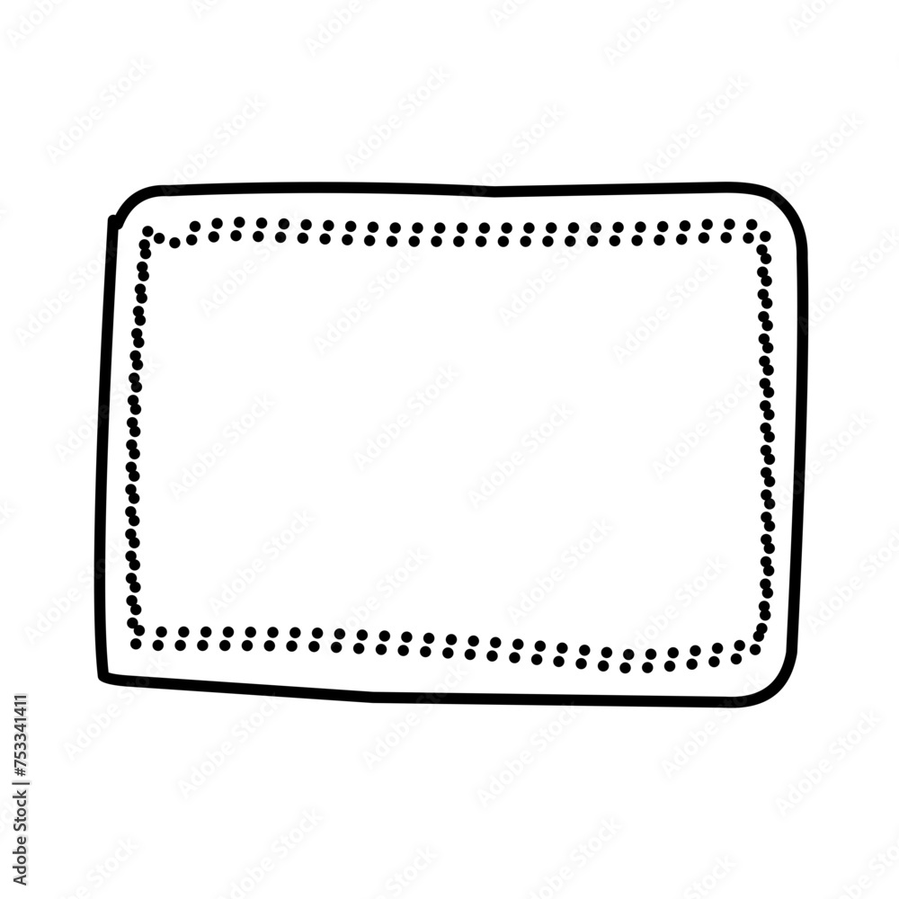 Doodle Frame With Dotted Lines Inside Doodle Frame With Dotted Lines Inside