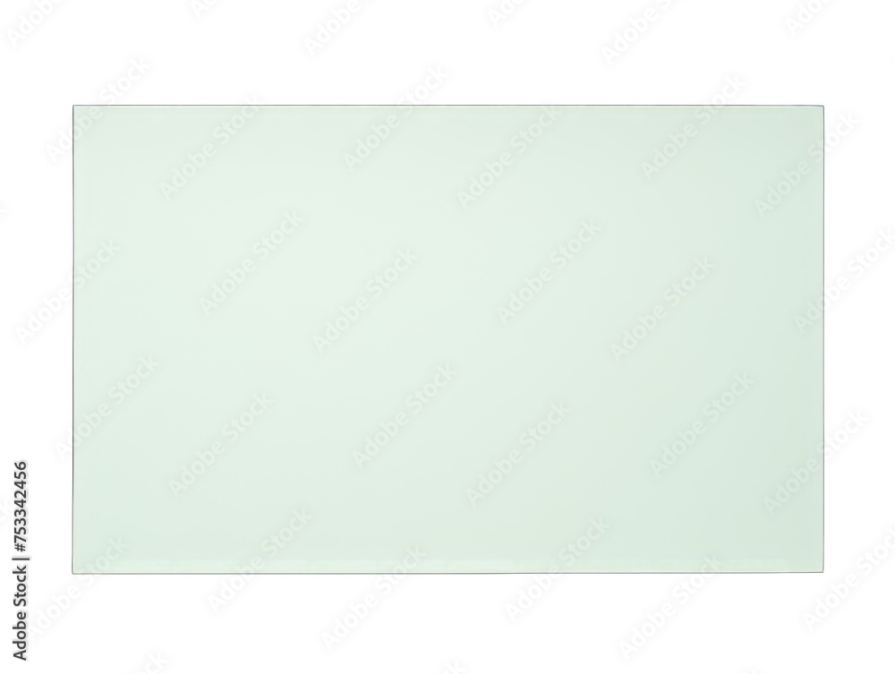 mint blank paper isolated on transparent background, transparency image, removed background