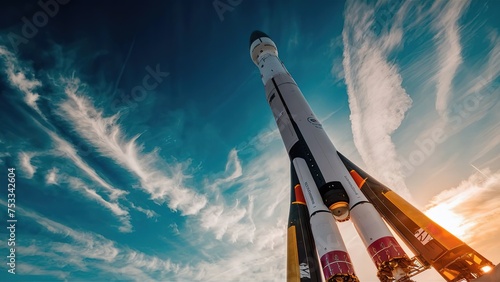 Rocket launch concept science industry aeronautic technology