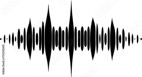 Audio Waveform Illustration Perfect for Multimedia and Sound Engineering Concepts