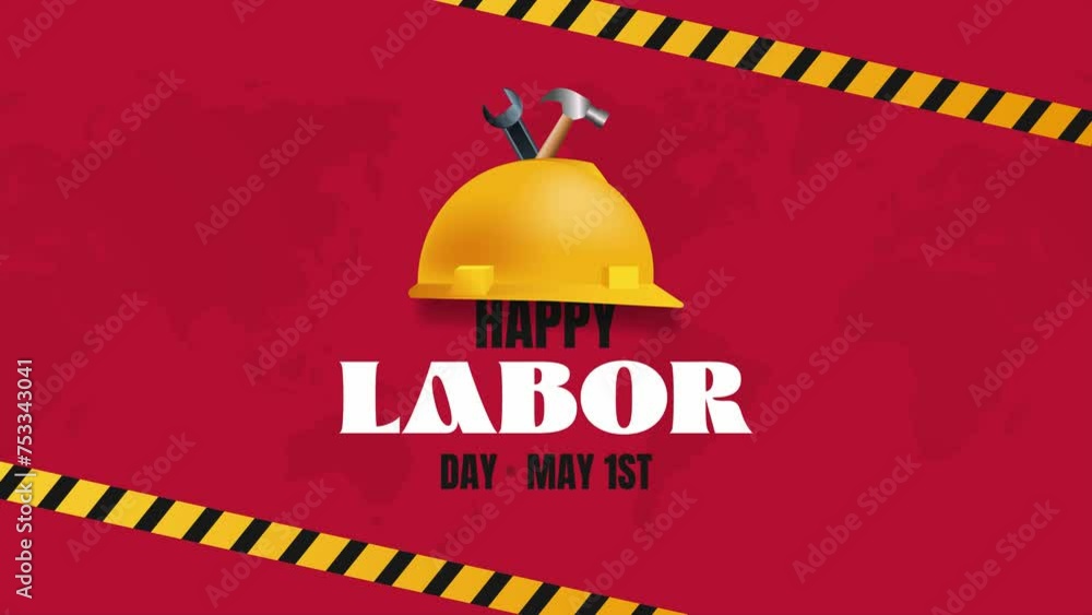 Happy Labor Day May 1st. May Day banner of International Workers Day ...