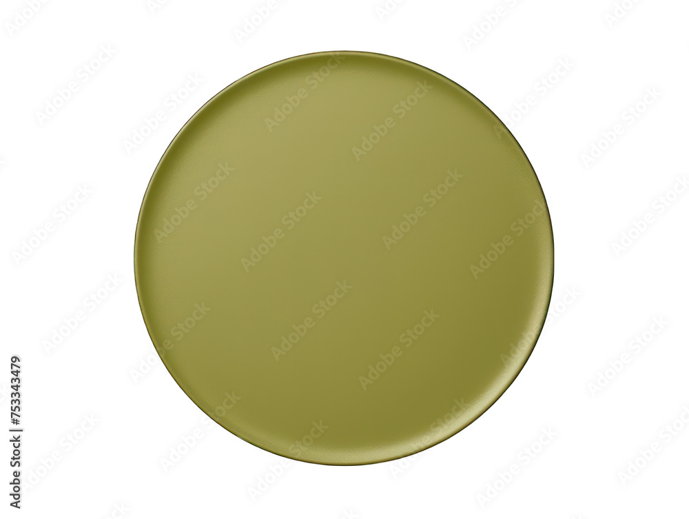 olive round blank circle isolated on transparent background, transparency image, removed background