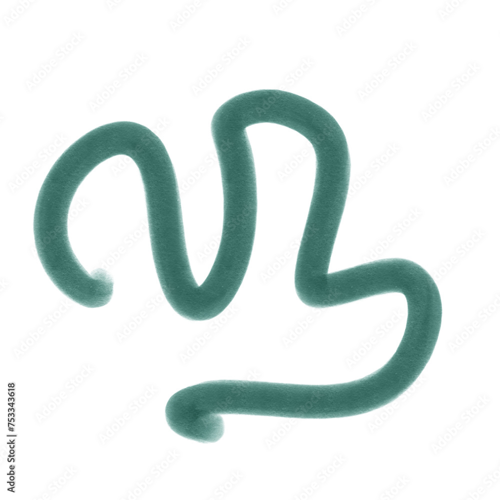 Fototapeta premium Colourful Squiggly Line Decoration