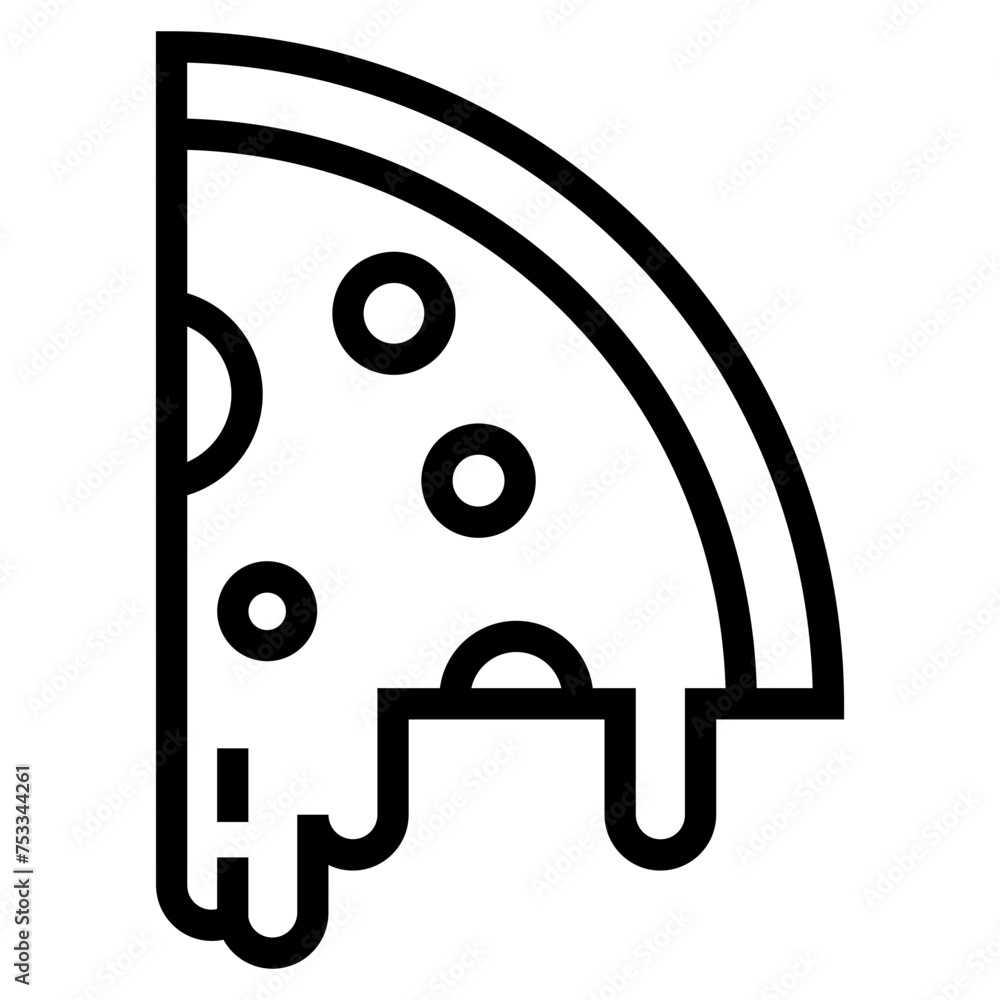 Modern Pizza Icon . Hand Drawn Pizza Vector Modern Pizza Icon . Hand Drawn Pizza Vector