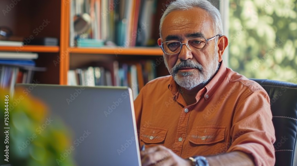Man works on a laptop
Man works on a laptop