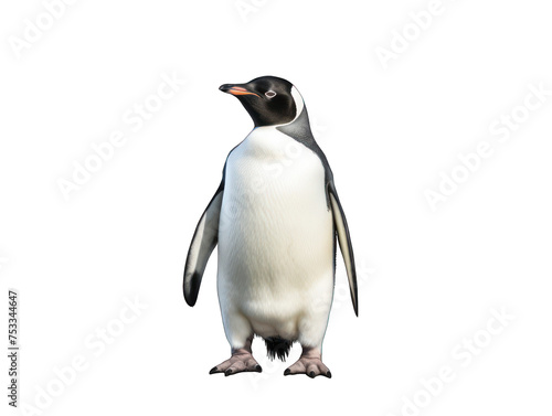 penguin isolated on transparent background, transparency image, removed background