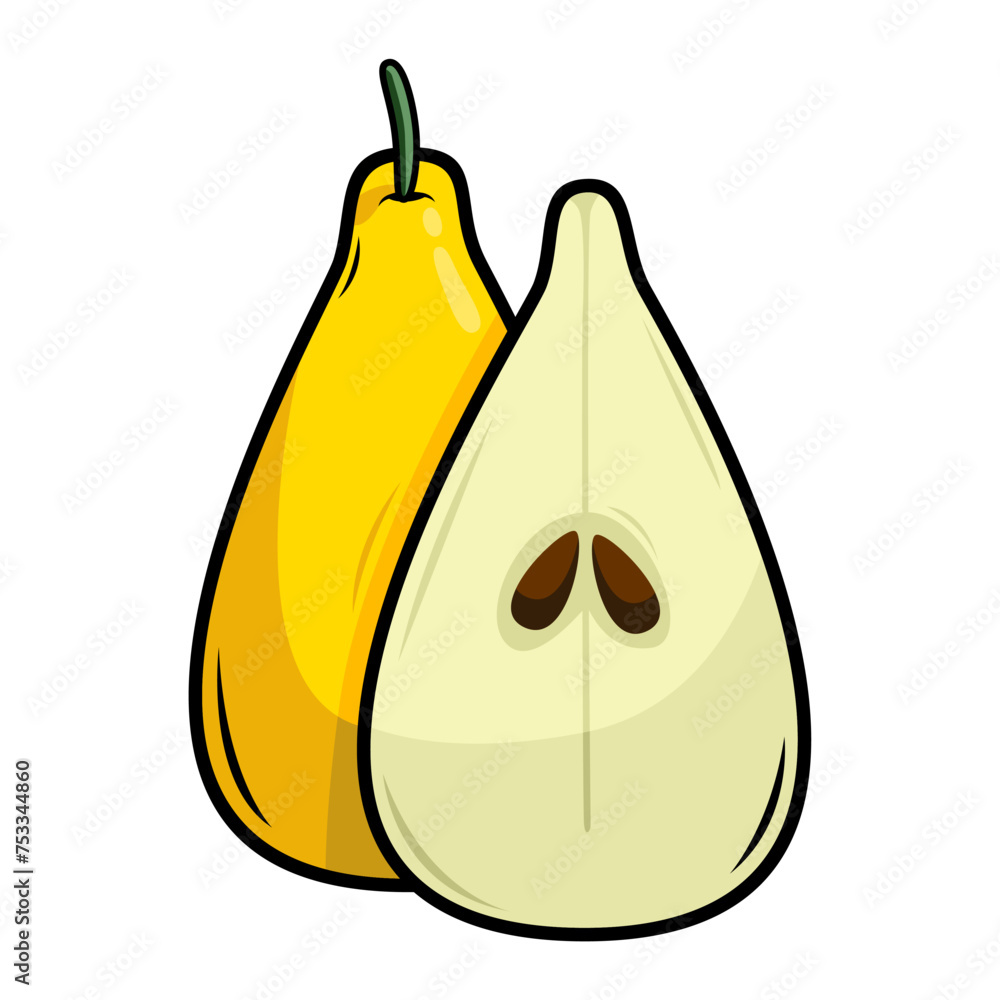 red pear on white background vector illustration red pear on white background vector illustration