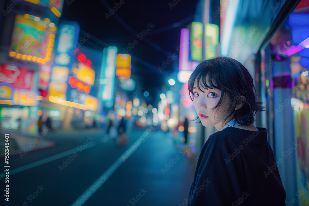 新宿の若い女性