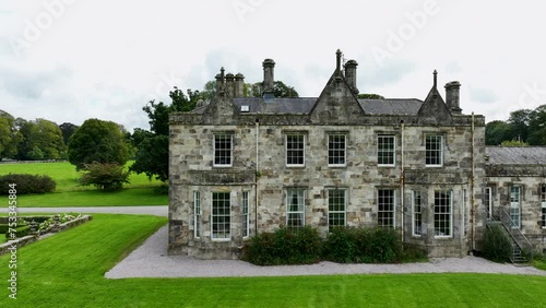 Beautiful Irish house located in the countryside in 4k photo