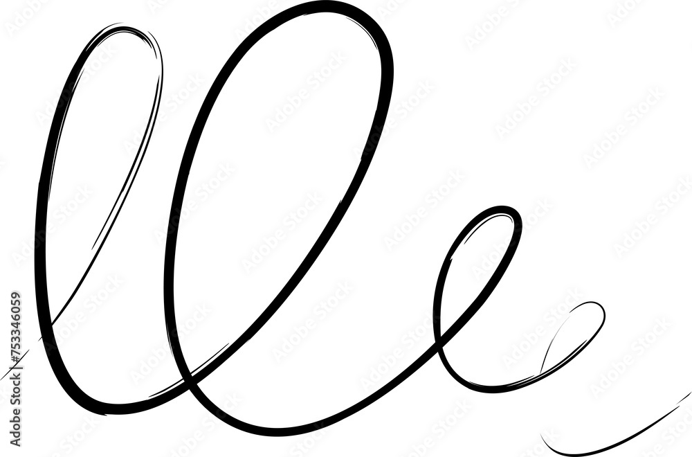 Spiral and swirl brush strokes. Design decoration Spiral and swirl brush strokes. Design decoration
