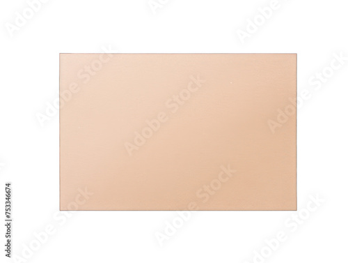 beige brown blank paper isolated on transparent background, transparency image, removed background © transparentfritz