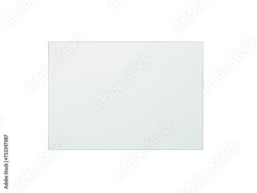 blue blank paper isolated on transparent background, transparency image, removed background