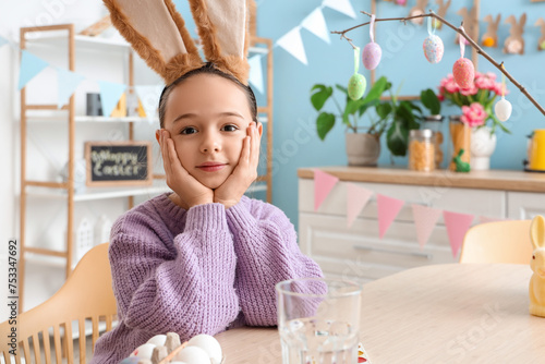 Cute little girl with bunny...