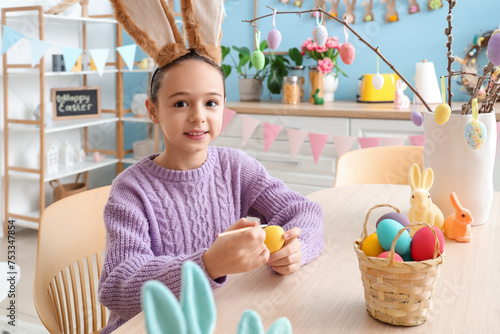 Cute little girl with bunny...