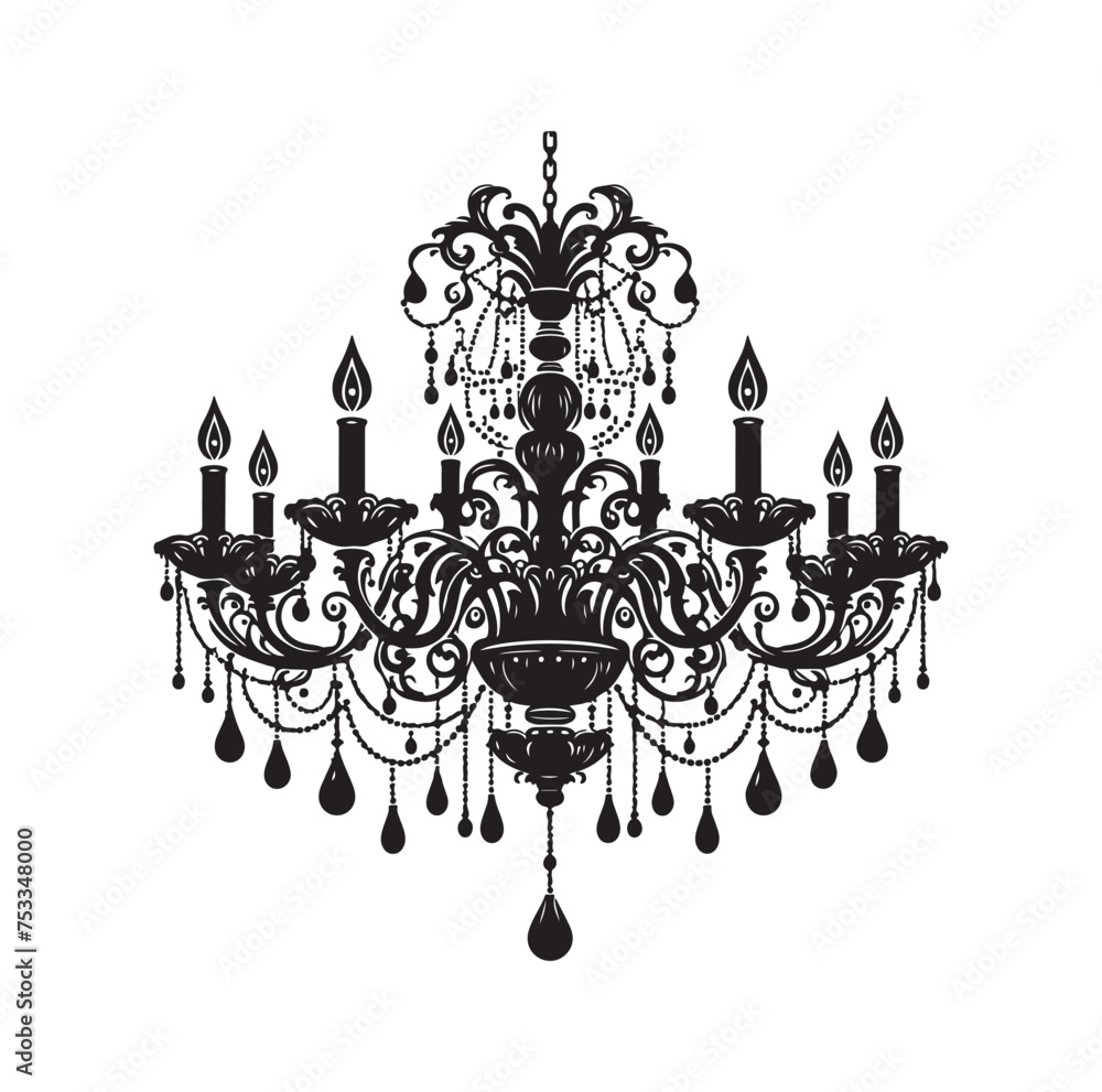 chandelier vector illustration
