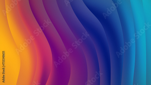 3D Modern Waves Curve Abstract Background