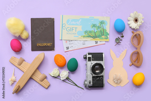 Trip items with Easter deco...
