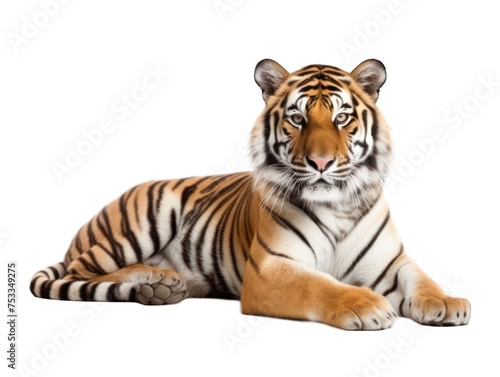 tiger isolated on transparent background, transparency image, removed background