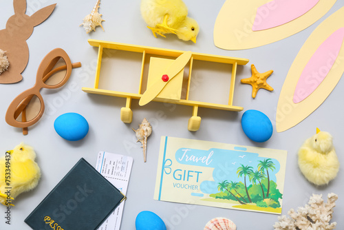 Toy plane with passport, gi...