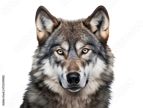 Wolf isolated on transparent background, transparency image, removed background