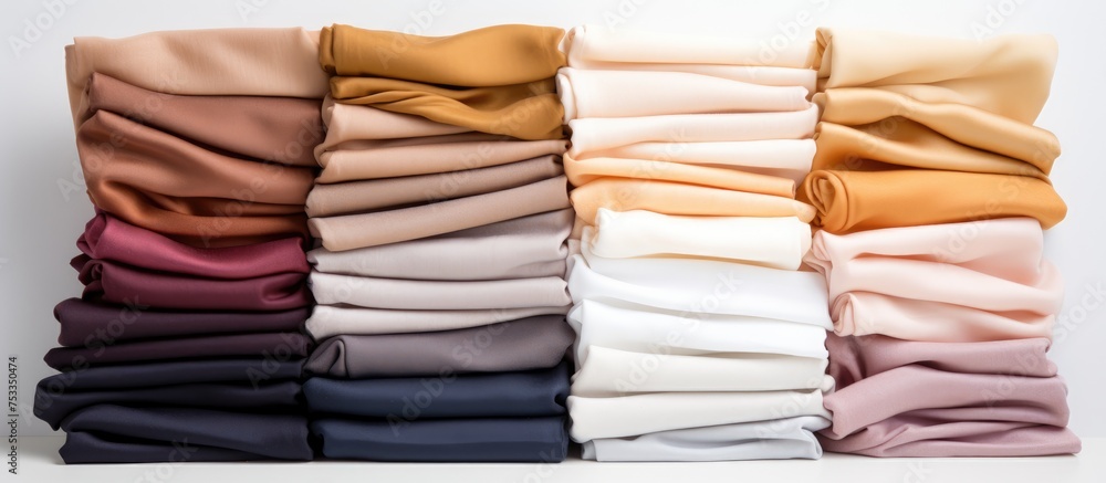Fabric swatches isolated on a white backdrop Fabric swatches isolated on a white backdrop