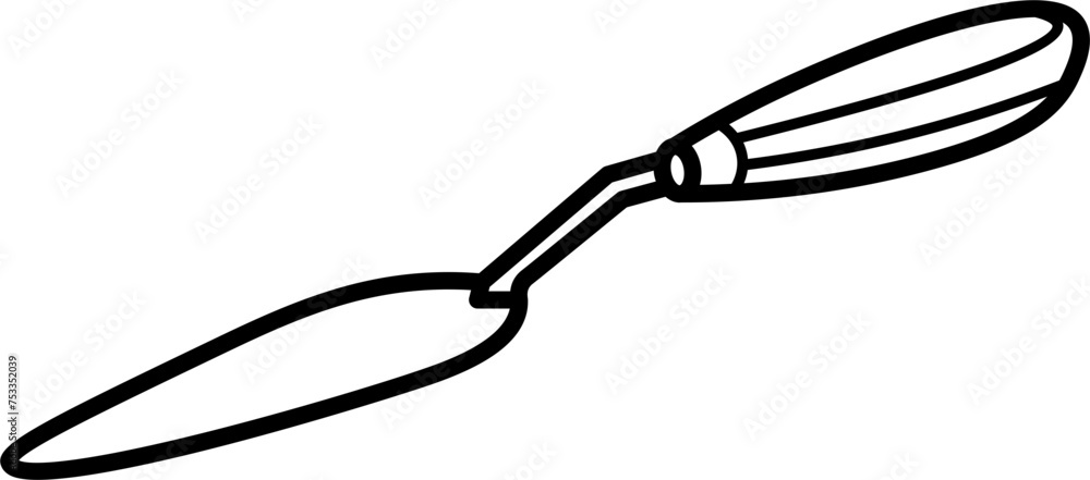 Palette Knife Outline Vector Illustration Palette Knife Outline Vector Illustration