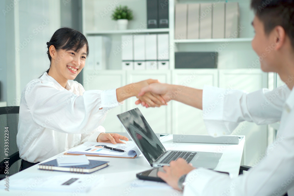 White collar workers in office. White collar workers in office.