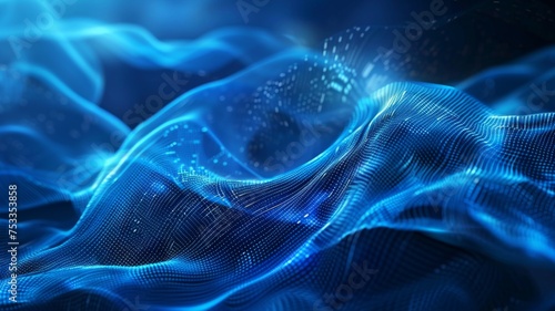 Futuristic abstract blue network pattern - This image features a sophisticated digital blue network pattern, reminiscent of futuristic and technological concepts