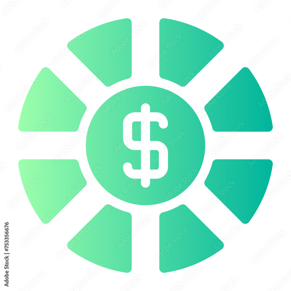 asset allocation gradient icon asset allocation gradient icon