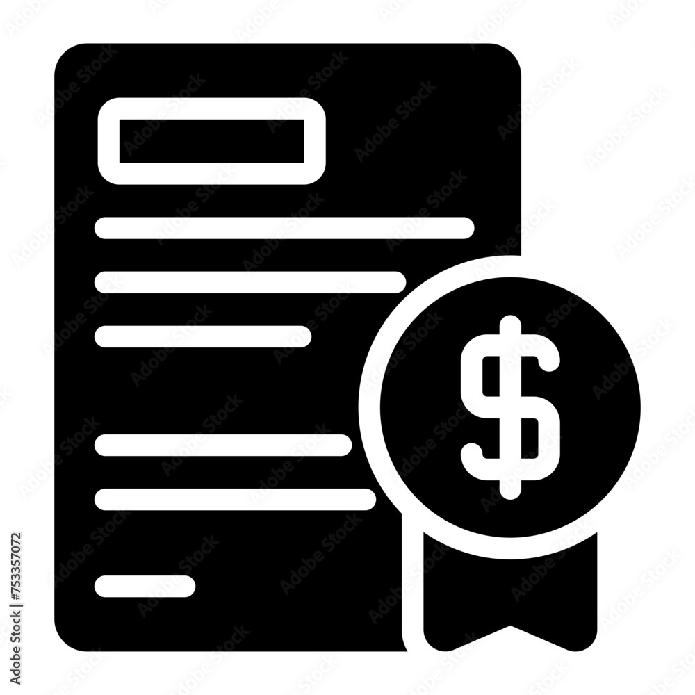 certificate glyph icon certificate glyph icon