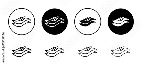 Soft fabric vector icon set collection. Soft fabric Outline flat Icon.