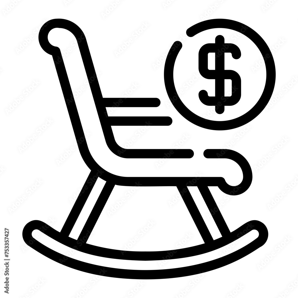 retirement line icon retirement line icon
