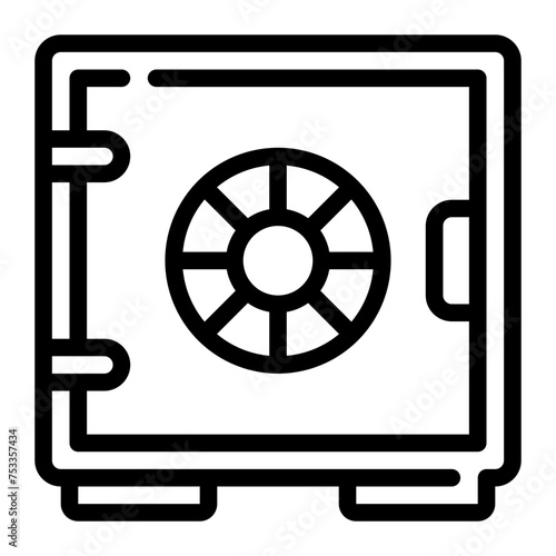 safe box line icon